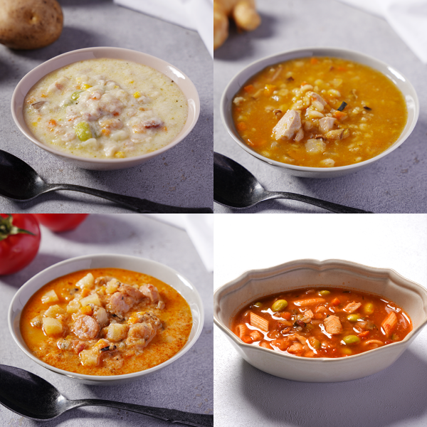 オトクな具だくさんスープ4種食べ比べセット｜冷凍グルメのお取り寄せ