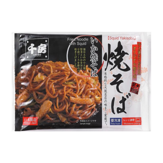 「千房」大阪名店の味 香ばしソースのもちっと中太麺 いか焼きそば/200g