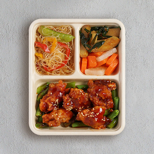 米油で揚げた甘辛ヤンニョムチキン(冷凍弁当)