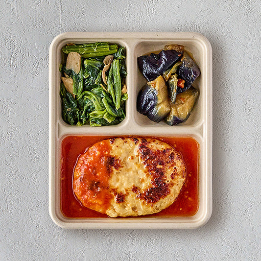 たんぱく質が摂れる鶏ハンバーグ にんにくトマトソース/1個入り