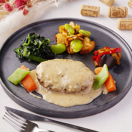 ハンバーグ 濃厚ポルチーニ香るクリーミーソース/1個入り