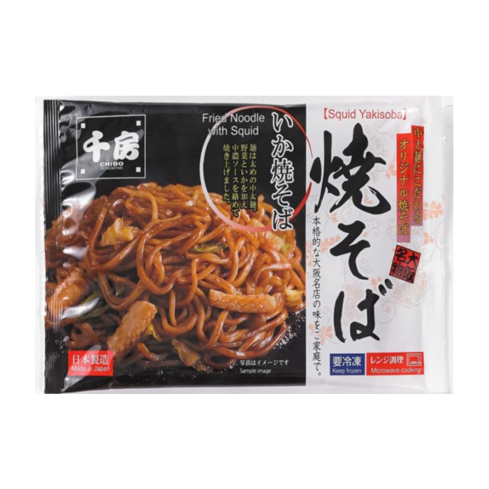 「千房」大阪名店の味 香ばしソースのもちっと中太麺 いか焼きそば／200g