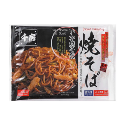 「千房」大阪名店の味 香ばしソースのもちっと中太麺 いか焼きそば／200g